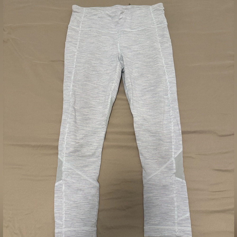 Lululemon Athletica Striped Gray Leggings